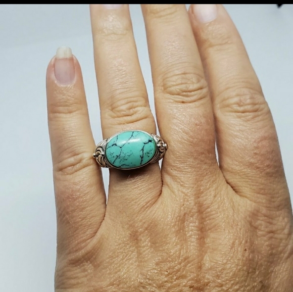 Turquoise & Sterling Ring - Picture 8 of 10